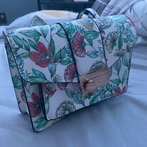 floral crossbody purse, never used